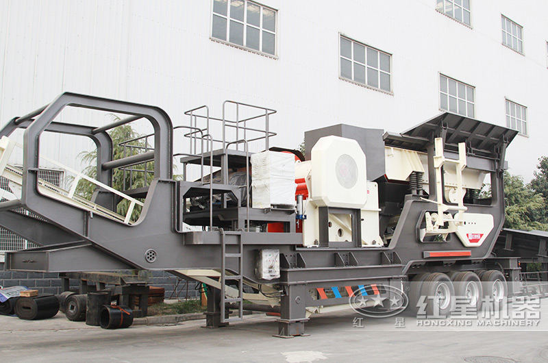 鄂破移動式破碎機(jī)，對建筑垃圾給料+粗碎+除鐵
