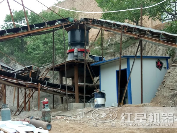 單杠圓錐破工作現(xiàn)場(chǎng)圖
